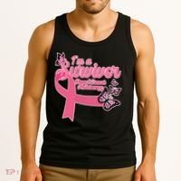 Breast Cancer Survivor Fighter Warrior Butterflies Tank Top thumb 3