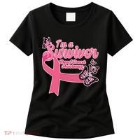 Breast Cancer Survivor Fighter Warrior Butterflies Women's T-Shirt thumb 0