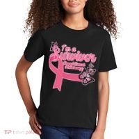 Breast Cancer Survivor Fighter Warrior Butterflies Kids T-Shirt thumb 2