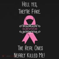 Breast Cancer Survivor Hell Yes They're Fake Polo thumb 3