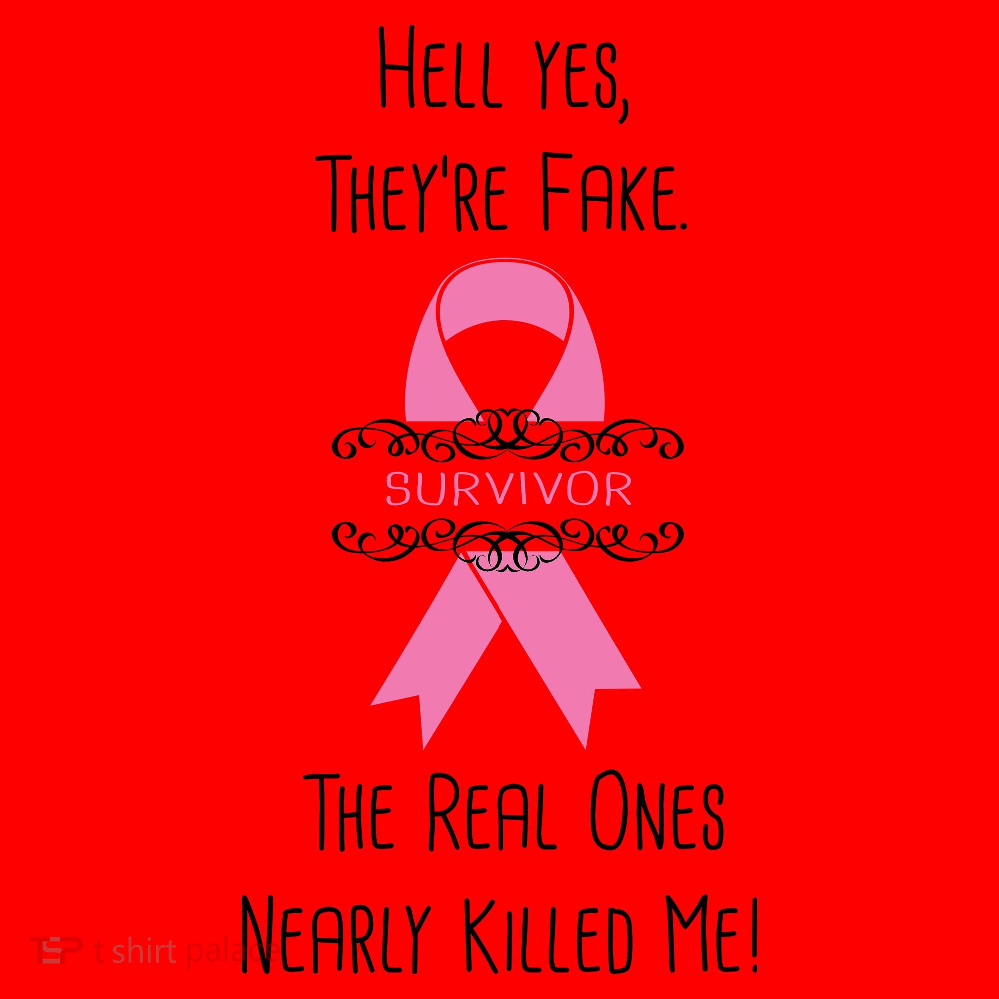 Breast Cancer Survivor Hell Yes They're Fake Santa Hat