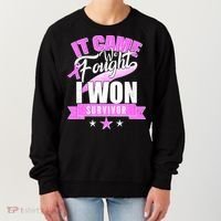 Breast Cancer Survivor It Came We Fought I Won Women's Sweatshirt thumb 0