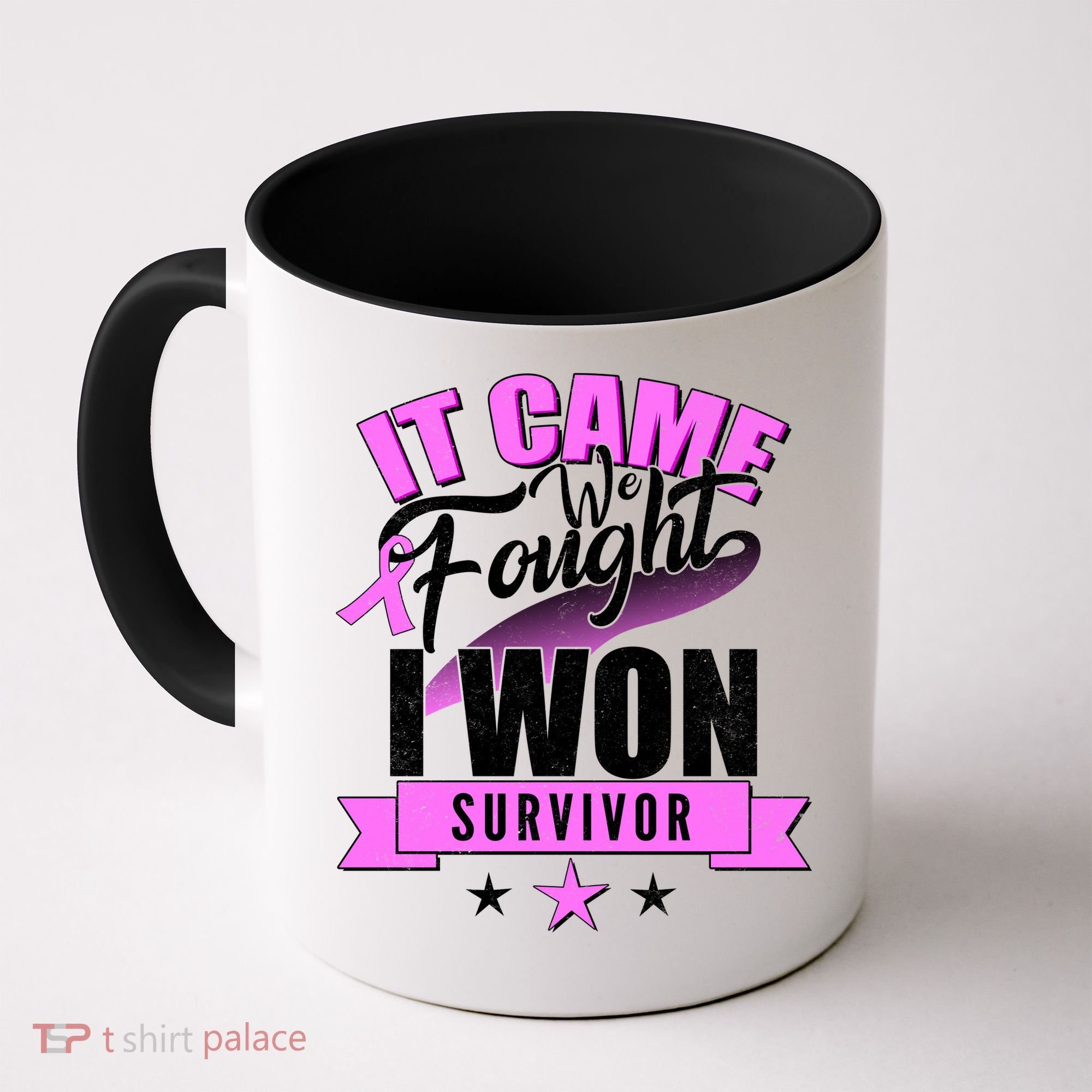 Breast Cancer Survivor It Came We Fought I Won Coffee Mug