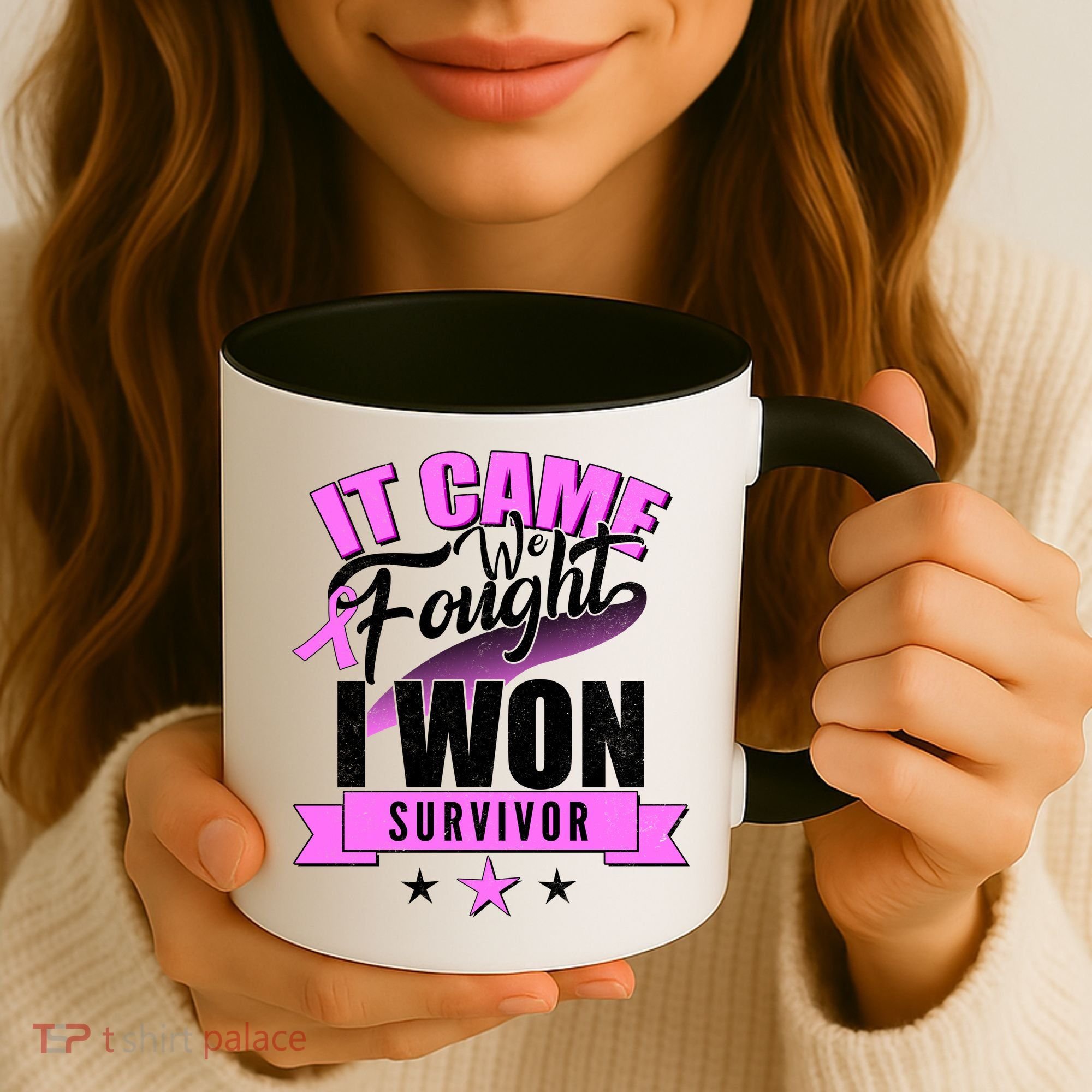 Breast Cancer Survivor It Came We Fought I Won Coffee Mug