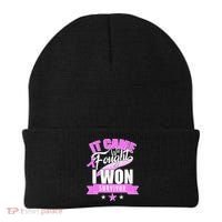Breast Cancer Survivor It Came We Fought I Won Beanie thumb 0