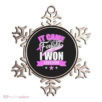 Breast Cancer Survivor It Came We Fought I Won Ornament