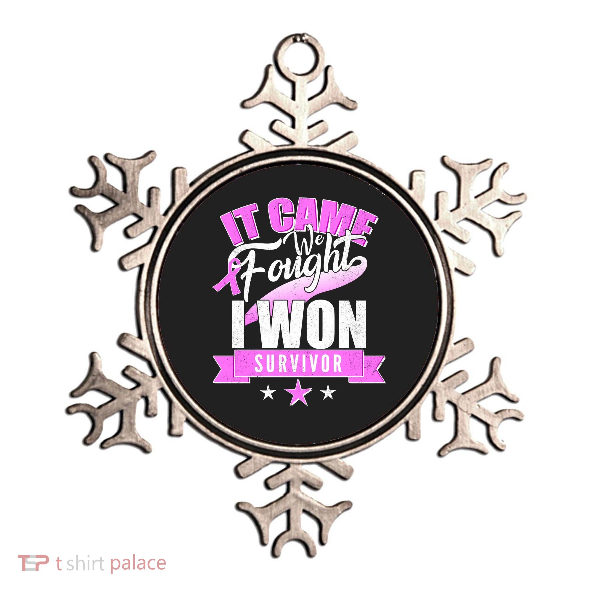 Breast Cancer Survivor It Came We Fought I Won Ornament