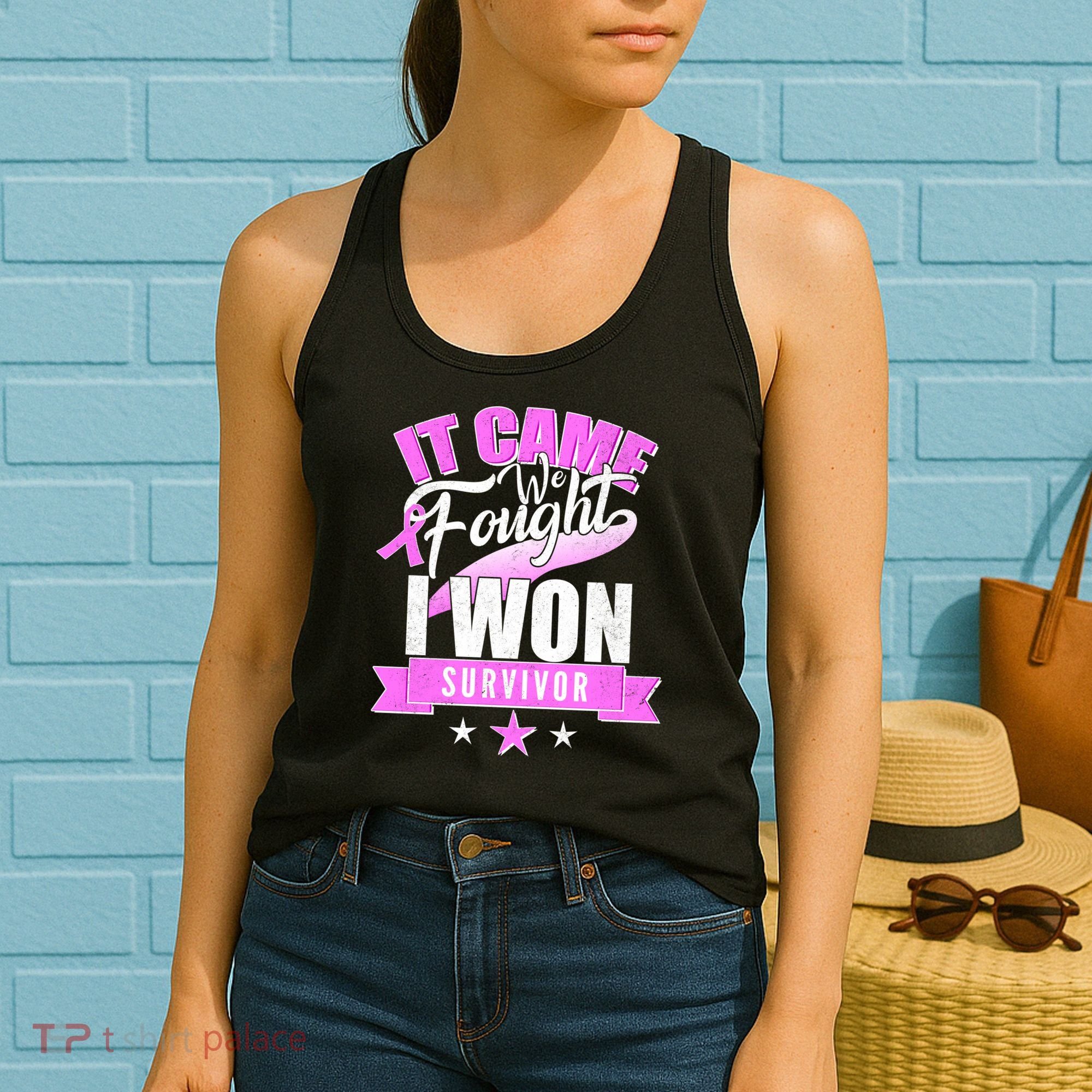 Breast Cancer Survivor It Came We Fought I Won Women's Tank Top