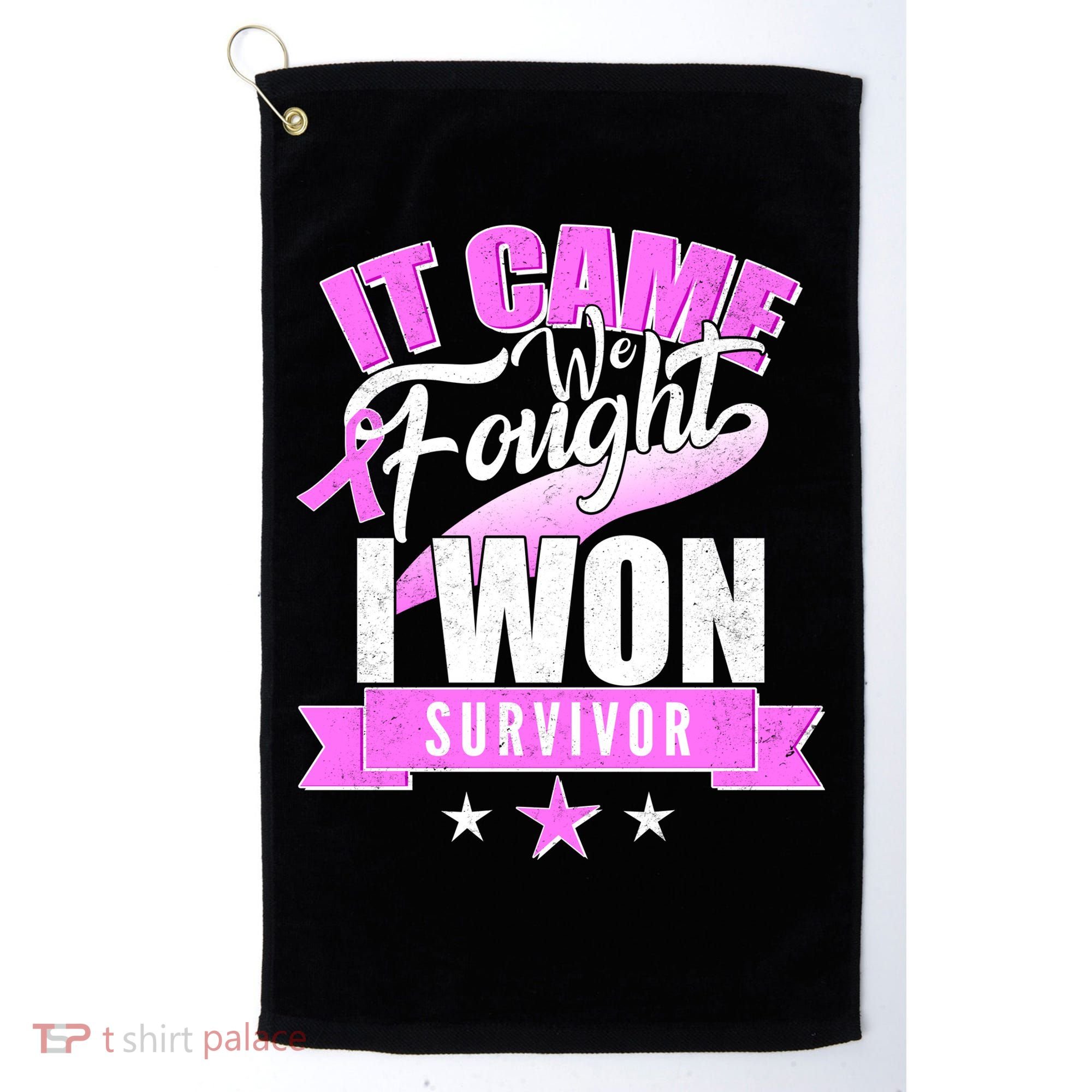 Breast Cancer Survivor It Came We Fought I Won Golf Towel
