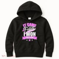 Breast Cancer Survivor It Came We Fought I Won Kids Hoodie thumb 0
