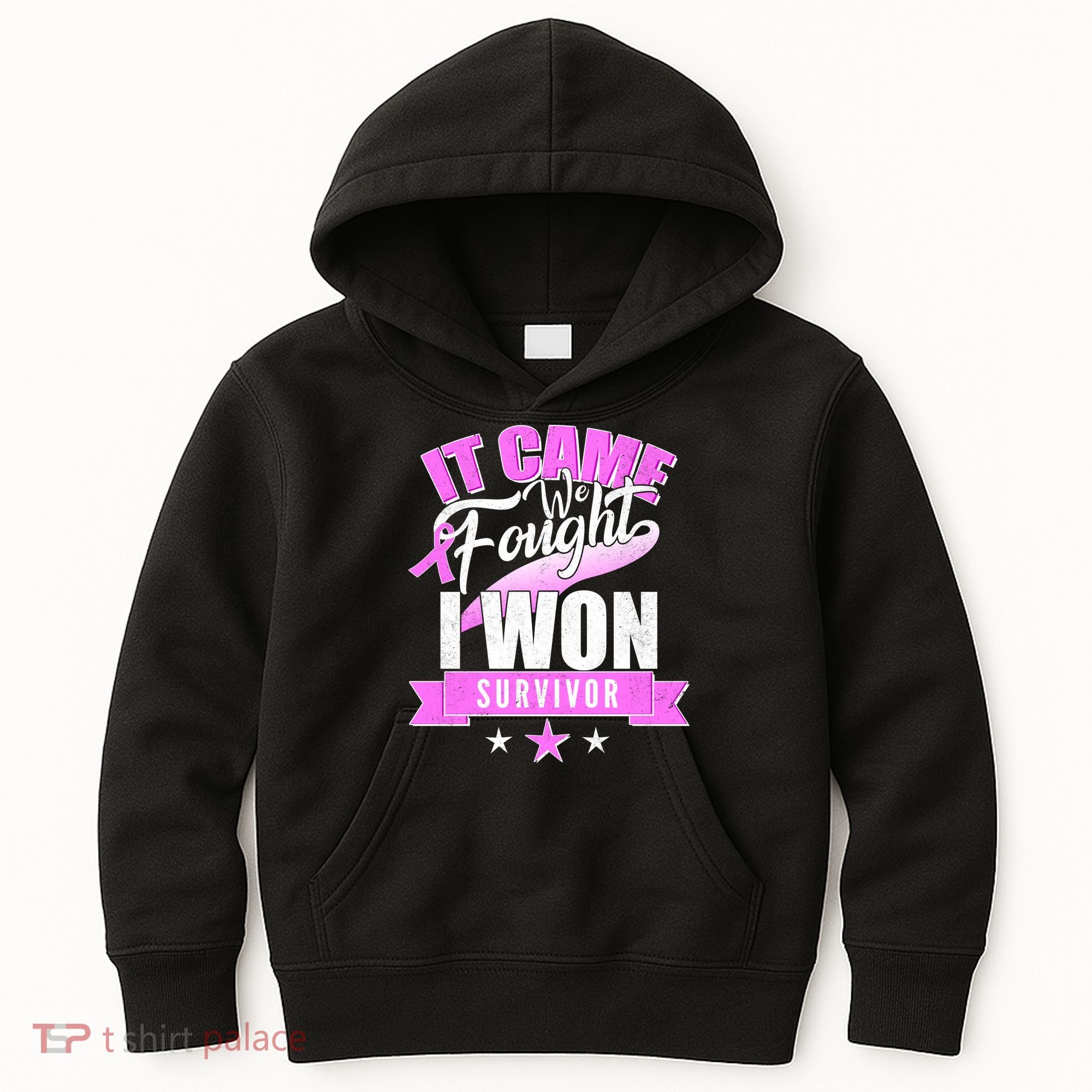 Breast Cancer Survivor It Came We Fought I Won Kids Hoodie