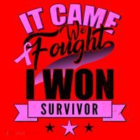Breast Cancer Survivor It Came We Fought I Won Santa Hat thumb 1