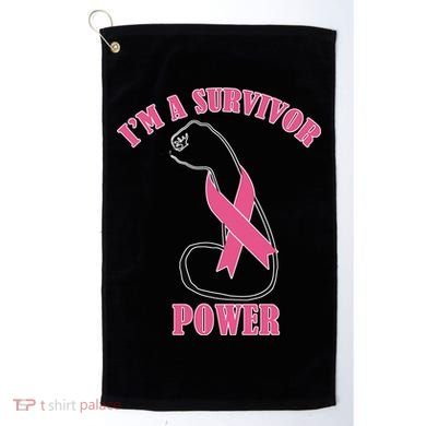 Breast Cancer Survivor Power Golf Towel