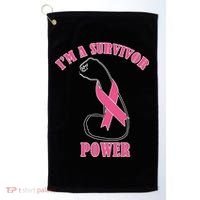 Breast Cancer Survivor Power Golf Towel thumb 0