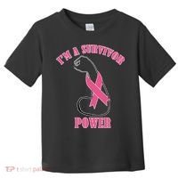 Breast Cancer Survivor Power Toddler T-Shirt thumb 0