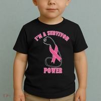Breast Cancer Survivor Power Toddler T-Shirt thumb 2