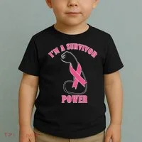 Breast Cancer Survivor Power Toddler T-Shirt thumb 2
