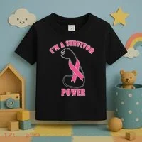 Breast Cancer Survivor Power Toddler T-Shirt thumb 3