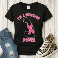 Breast Cancer Survivor Power Women's T-Shirt thumb 3