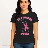 Breast Cancer Survivor Power Women's T-Shirt thumb 4