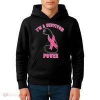 Breast Cancer Survivor Power Kids Hoodie thumb 4