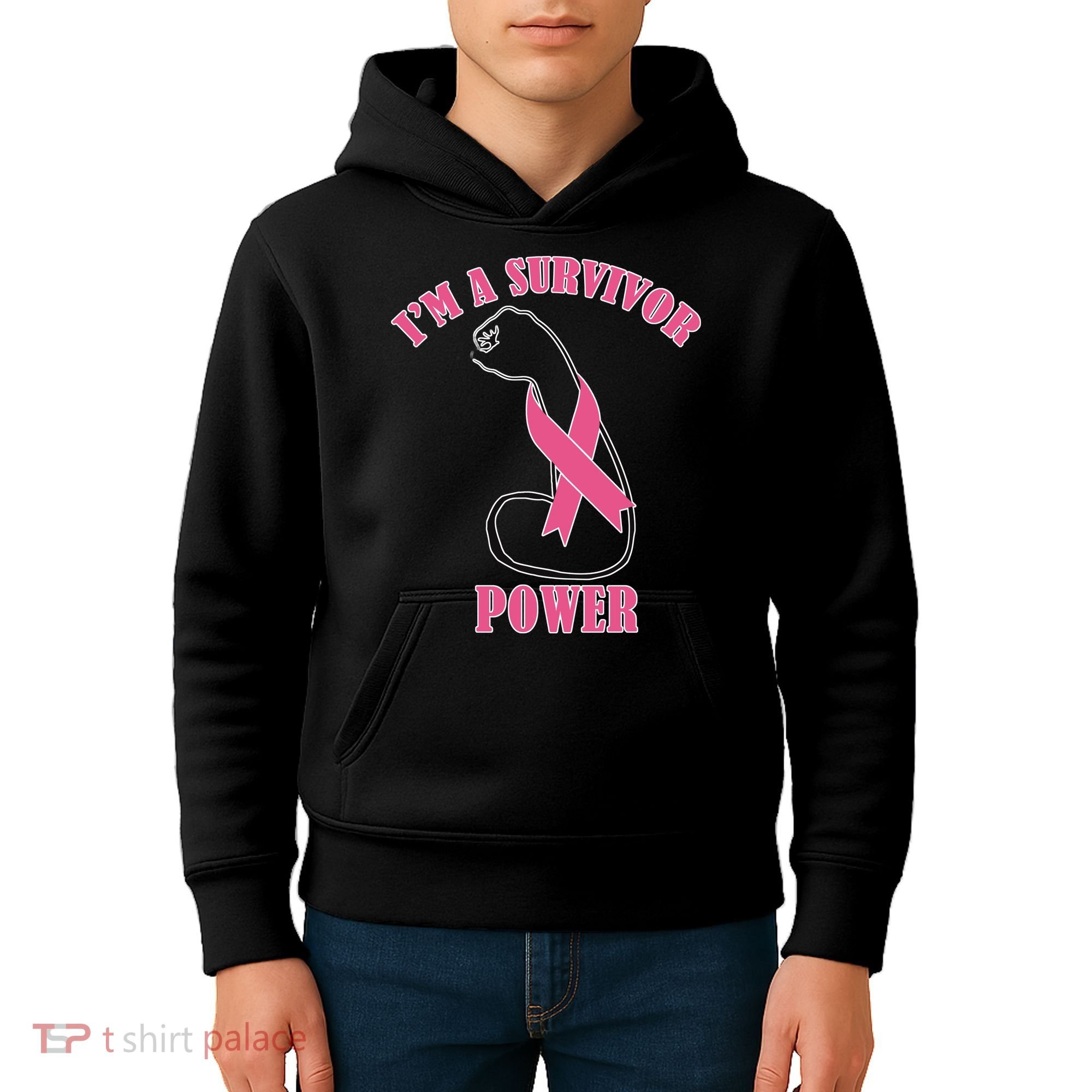 Breast Cancer Survivor Power Kids Hoodie