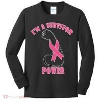 Breast Cancer Survivor Power Kids Long Sleeve Shirt thumb 0