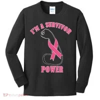 Breast Cancer Survivor Power Kids Long Sleeve Shirt thumb 0