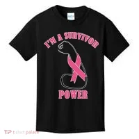 Breast Cancer Survivor Power Kids T-Shirt thumb 0