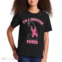 Breast Cancer Survivor Power Kids T-Shirt thumb 2