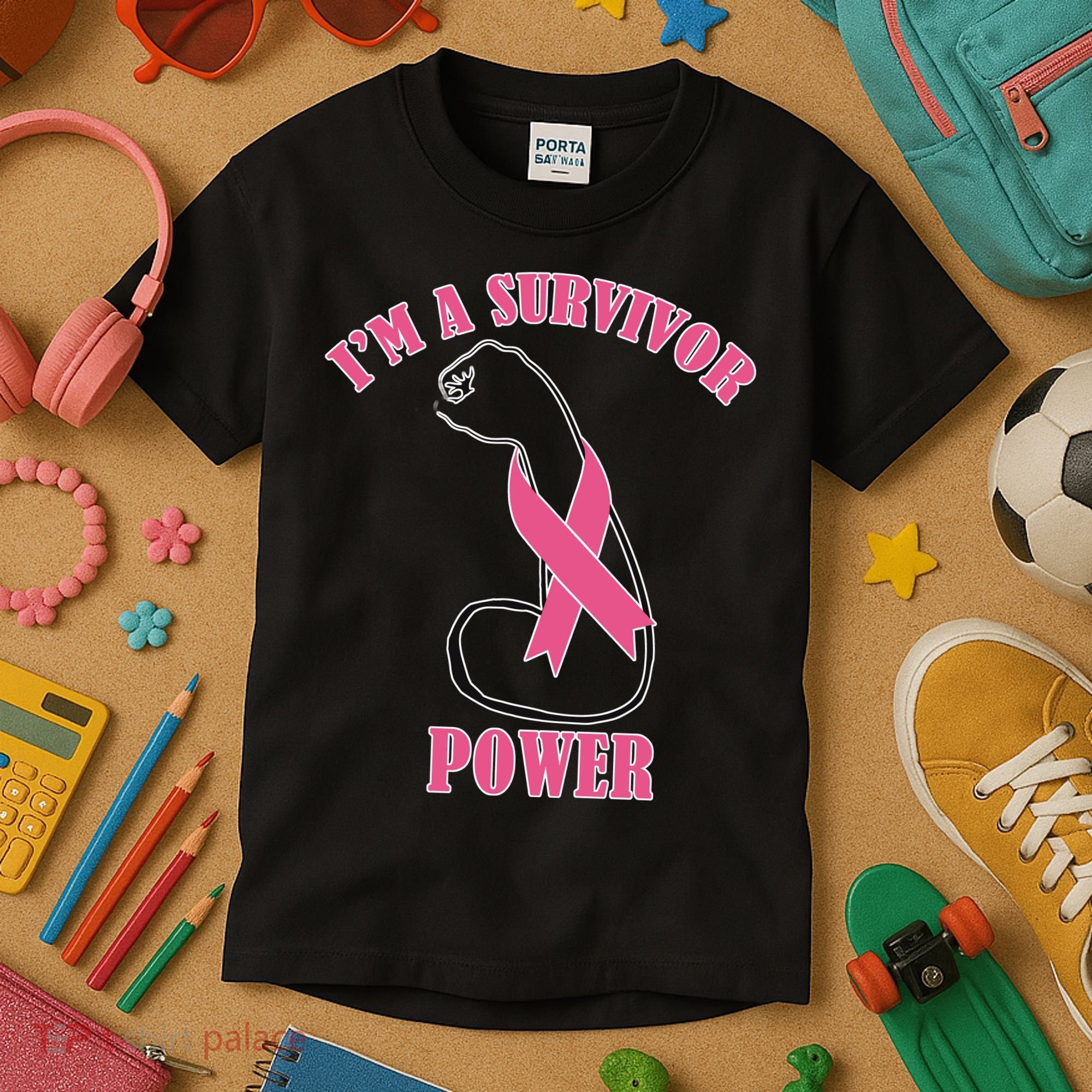 Breast Cancer Survivor Power Kids T-Shirt