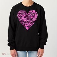 Breast Cancer Unity Heart Mash Up Women's Sweatshirt thumb 0