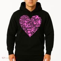 Breast Cancer Unity Heart Mash Up Hoodie thumb 2