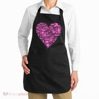 Breast Cancer Unity Heart Mash Up Apron thumb 2