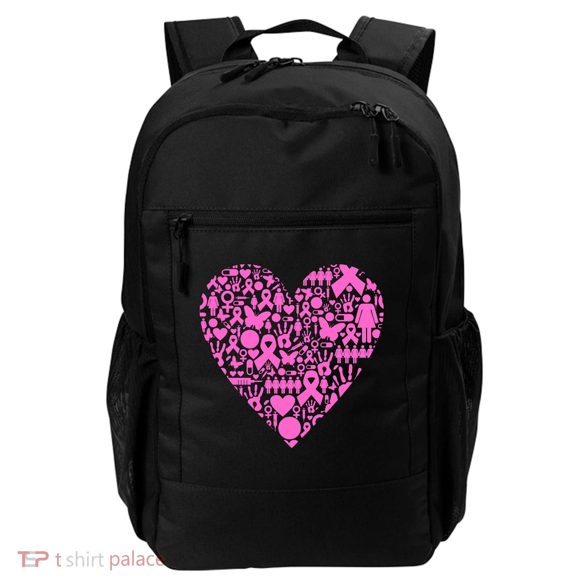 Breast Cancer Unity Heart Mash Up Backpack