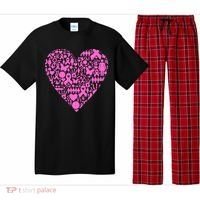 Breast Cancer Unity Heart Mash Up Pajama Set thumb 0