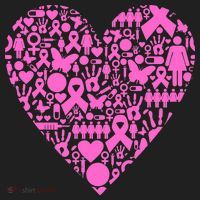 Breast Cancer Unity Heart Mash Up Tumbler thumb 3
