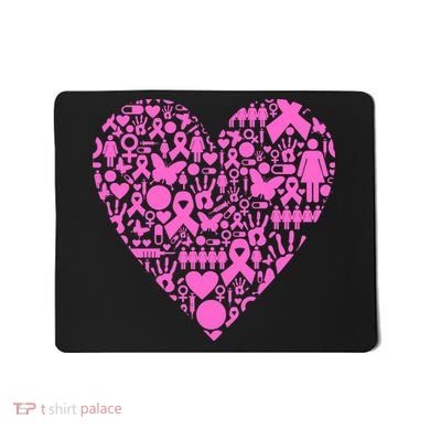 Breast Cancer Unity Heart Mash Up Mousepad