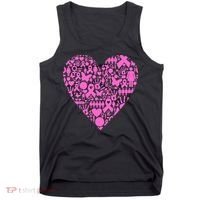 Breast Cancer Unity Heart Mash Up Tank Top thumb 0