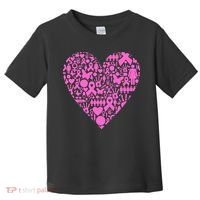 Breast Cancer Unity Heart Mash Up Toddler T-Shirt thumb 0