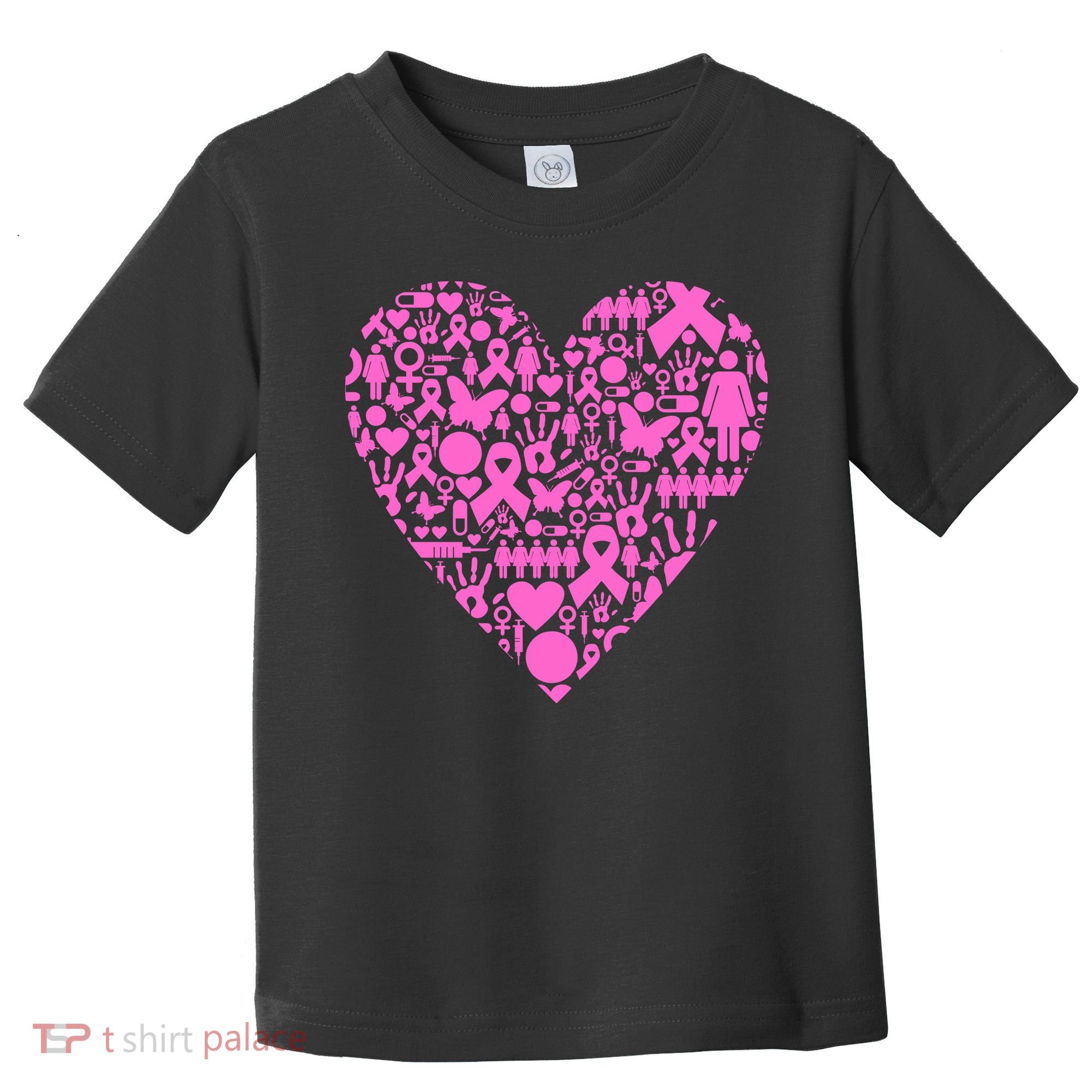 Breast Cancer Unity Heart Mash Up Toddler T-Shirt