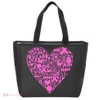 Breast Cancer Unity Heart Mash Up Tote Bag thumb 0