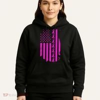 Breast Cancer USA Ribbon Flag Hoodie thumb 5