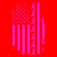 Breast Cancer USA Ribbon Flag Santa Hat thumb 1