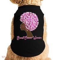 Breast Cancer Warrior Flower Afro Doggie Tank thumb 0