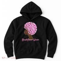 Breast Cancer Warrior Flower Afro Hoodie thumb 0