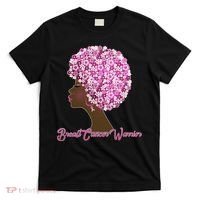 Breast Cancer Warrior Flower Afro T-Shirt thumb 0