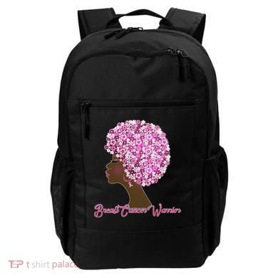 Breast Cancer Warrior Flower Afro Backpack