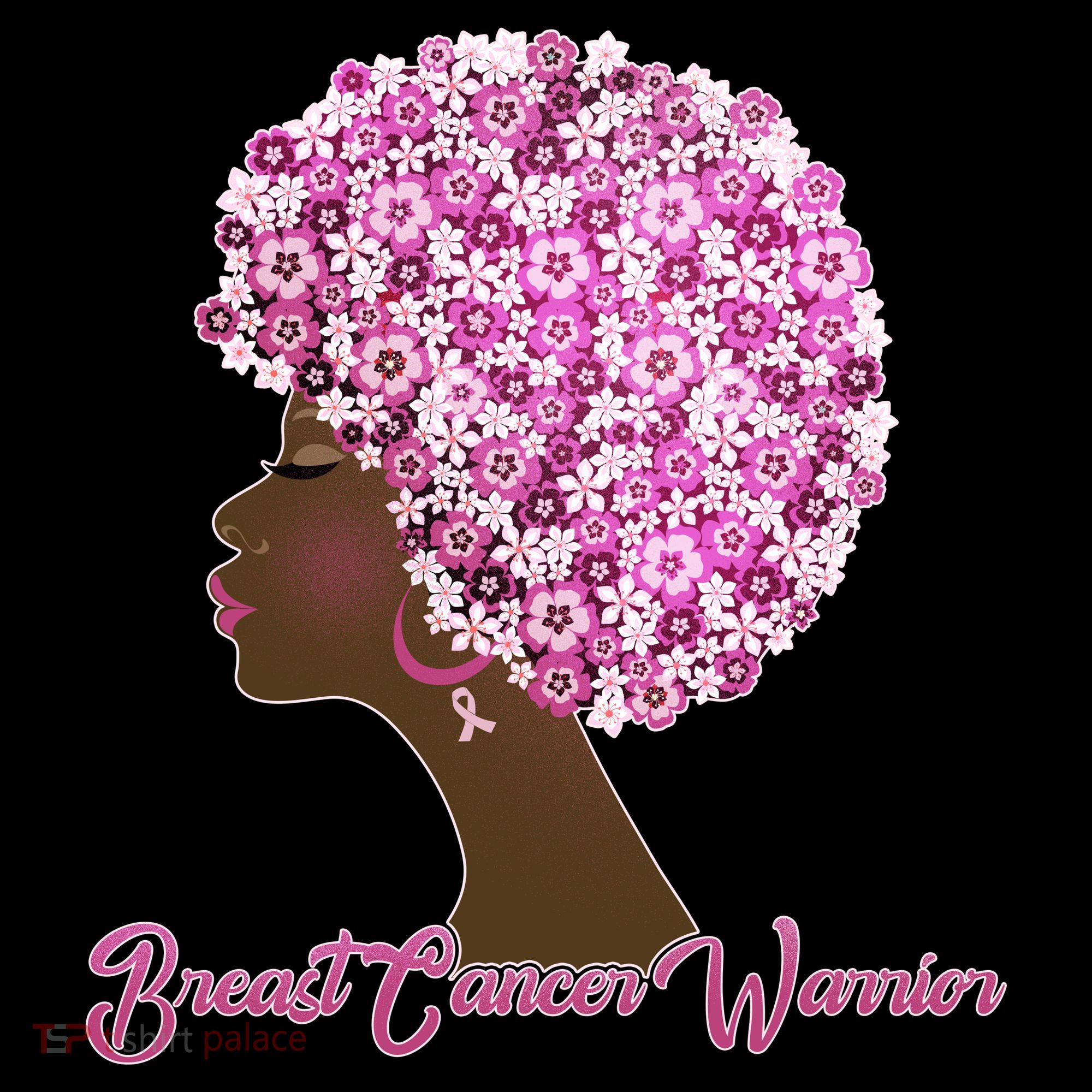 Breast Cancer Warrior Flower Afro Coffee Mug