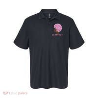 Breast Cancer Warrior Flower Afro Polo thumb 0